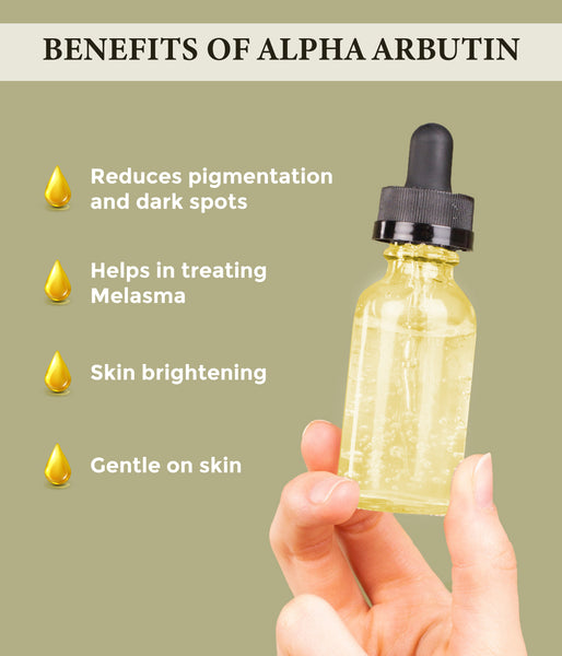 This is an image of benefits of Alpha Arbutin on www.sublimelife.in 