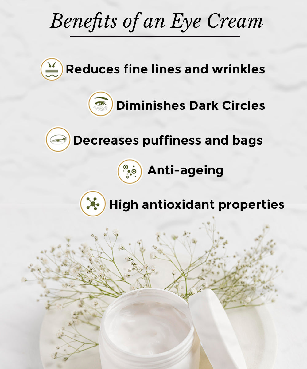 This article shows the benefits of using eye cream in your skin care regime.