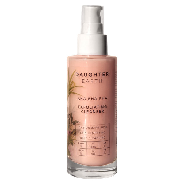 This is an image of Daughter Earth AHA BHA PHA Exfoliating Cleanser on www.sublimelife.in 