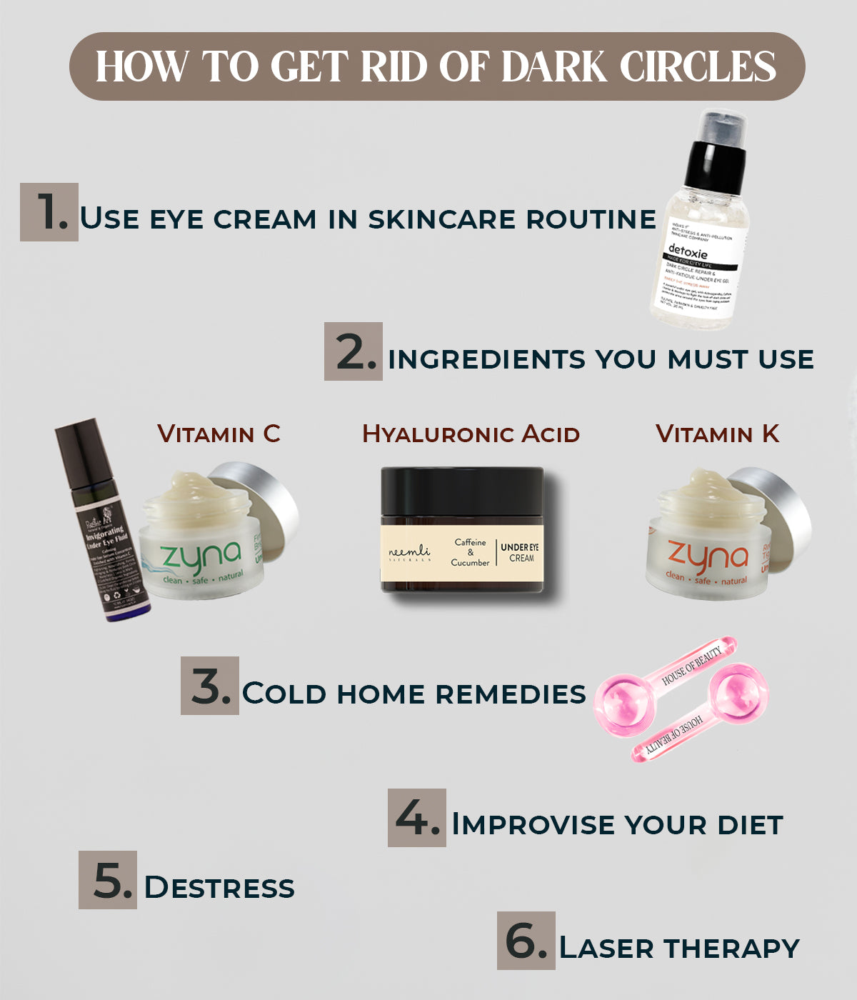 This is an image of how to get rid of dark circles 