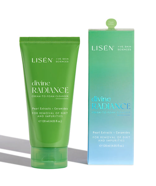 This is an image of Lisen Divine Radiance Cream To Foam Cleanser on www.sublimelife.in
