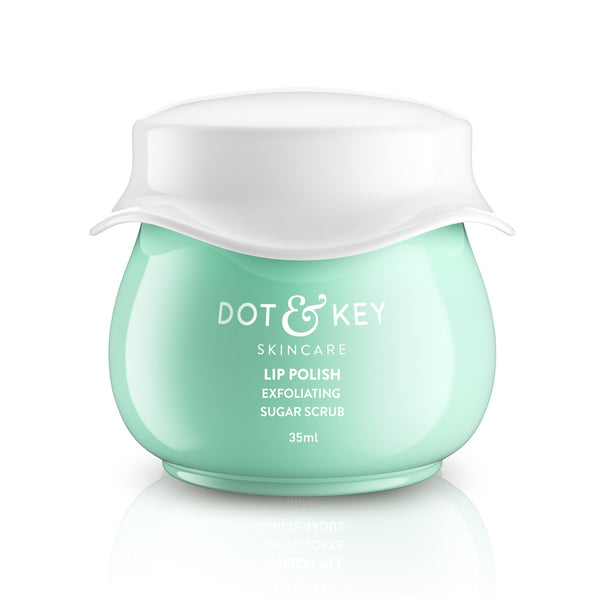 This is an image of Dot & Key Lip Polish Exfoliating Sugar Scrub on www.sublimelife.in