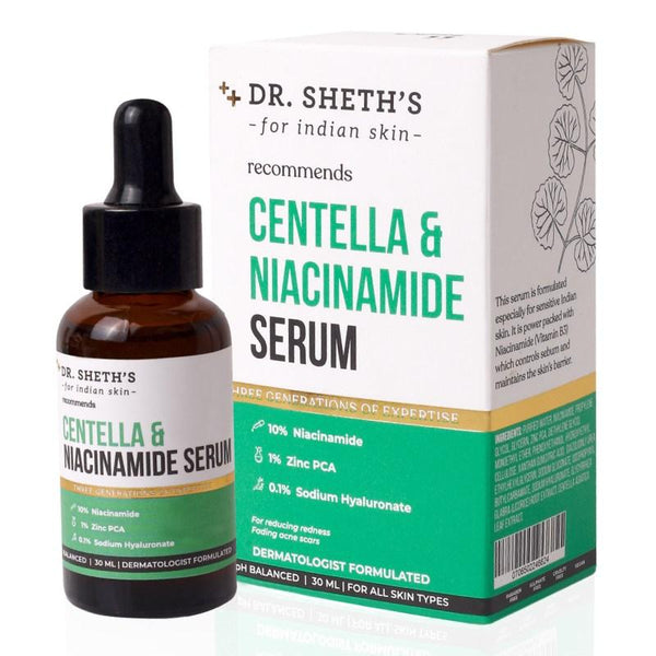 This is an image of Dr Sheth’s Centella And Niacinamide Serum on www.sublimelife.in