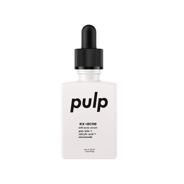 This is an image of Pulp Ex-acne Anti Acne Treatment Superfood Serum on www.sublimelife.in 