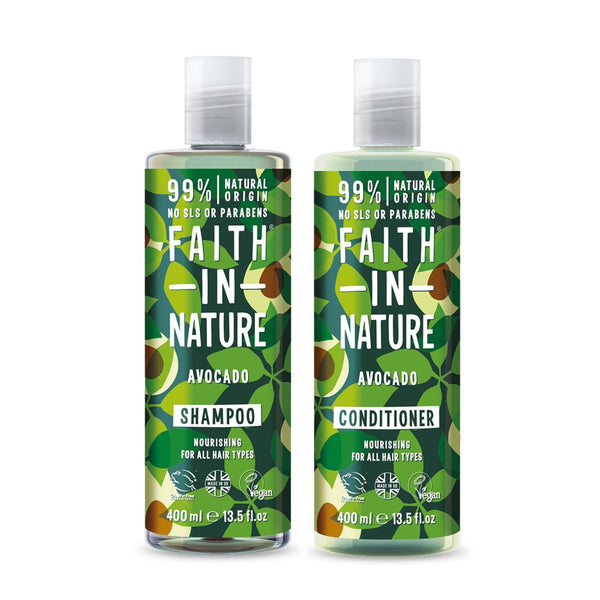This is an image of Faith In Nature Avocado Shampoo & Conditioner Set on www.sublimelife.in