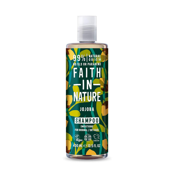 This is an image of Faith in Nature Jojoba Shampoo | For Curly Hair on www.sublimelife.in 