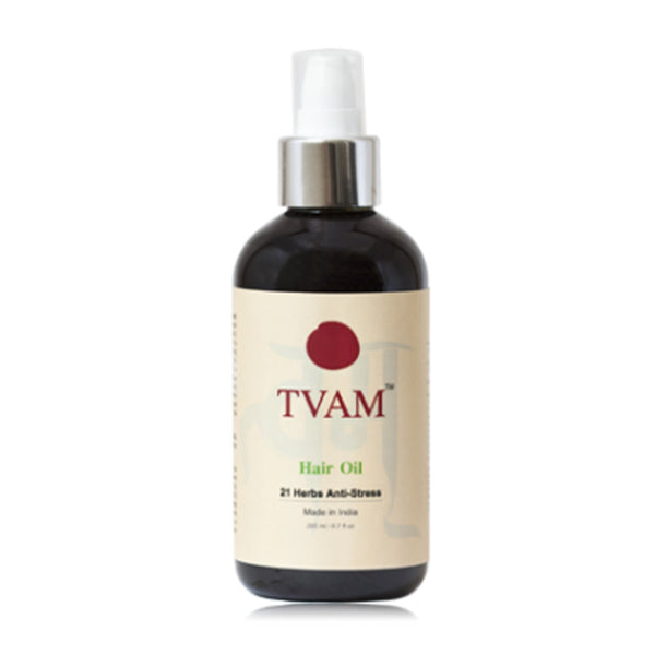 This is an image of Tvam Hair Oil - 21 Herbs Anti-Stress on www.sublimelife.in 