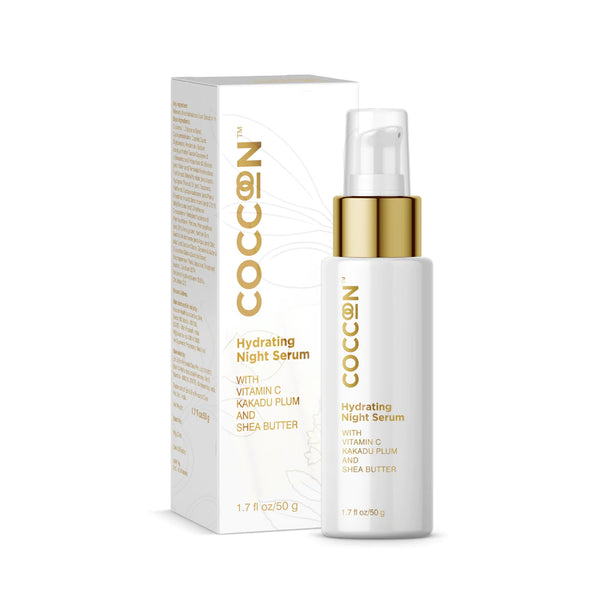 This is an image of Coccoon Hydrating Night Serum with Kakadu Plum (Vitamin C), Shea Butter and Vitamins on www.sublimelife.in