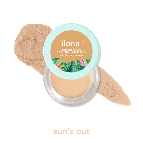 This is an image of Ilana Soft Blur Cream Concealer & Foundation With Spf 50 on www.sublimelife.in