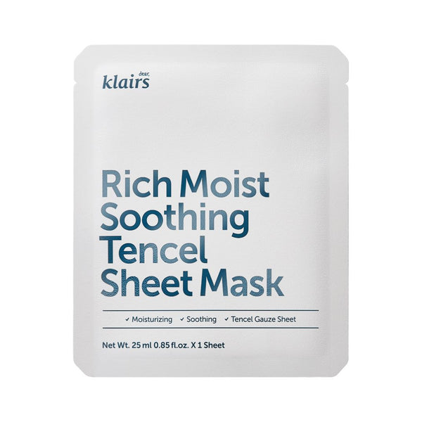 This is an image of Dear, Klairs Rich Moist Soothing Tencel Sheet Mask (1pcs) on www.sublimelife.in