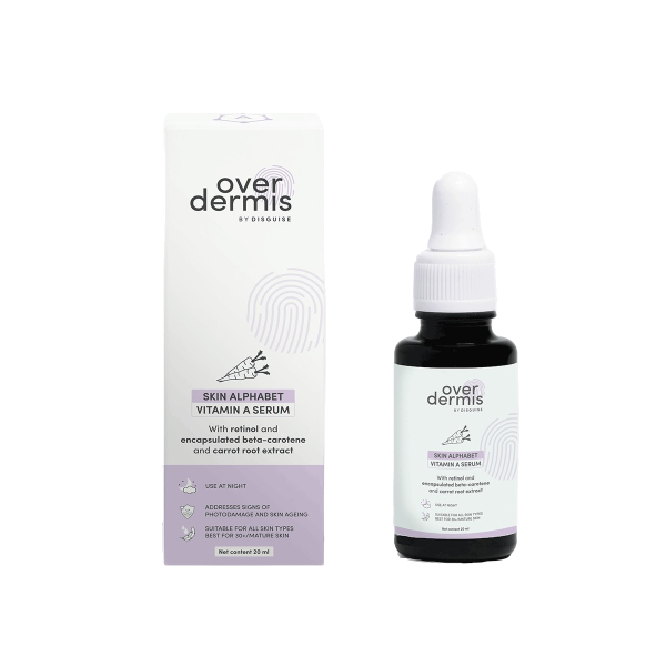 This is an image of Over Dermis Skin Alphabet Vitamin A Serum on www.sublimelife.in
