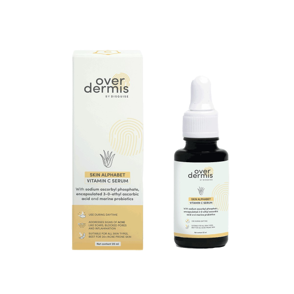 This is an image of Over Dermis Skin Alphabet Vitamin C Serum on www.sublimelife.in 