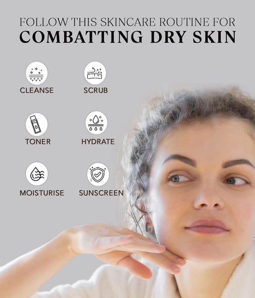 This is an image of Follow this skincare routine for combatting dry skin on www.sublimelife.in