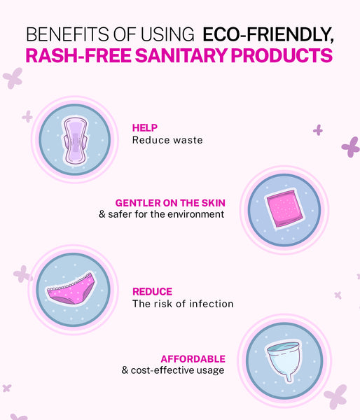 This is an image on Benefits of using eco-friendly, rash-free sanitary products on www.sublimelife.in