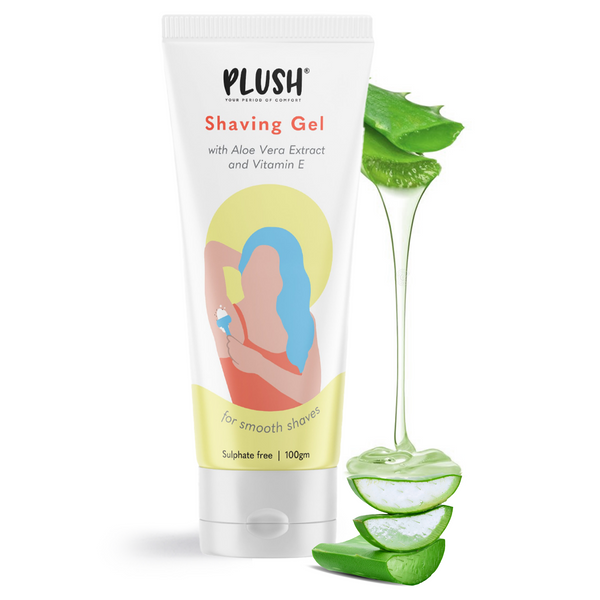 This is an image of Plush All Natural Shaving Gel For Women With Aloe Vera & Vitamin E Extracts on www.sublimelife.in
