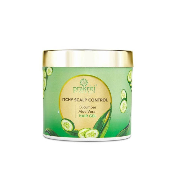 This is an image for a blog on Prakriti Herbals Itchy Scalp Control Cucumber Aloe Vera Hair Gel on www.sublimelife.in