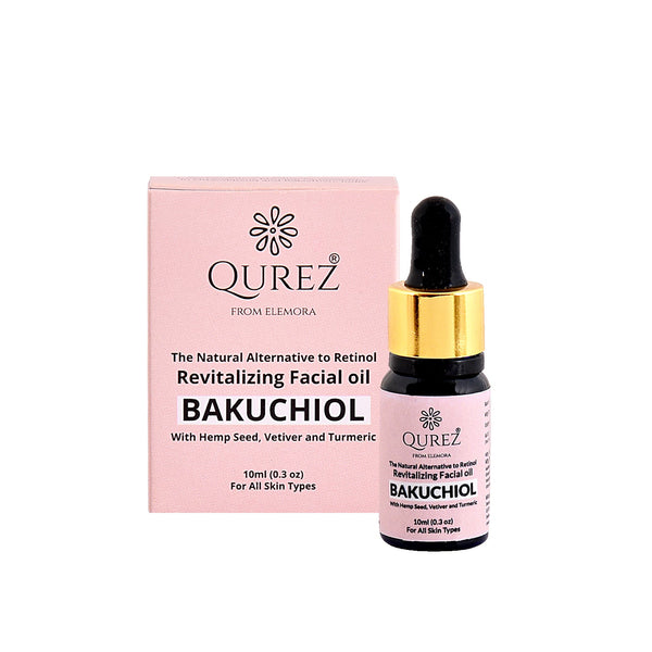 This is an image of Qurez Bakuchiol-Revitalizing Facial Oil With Hempseed, Vetiver And Turmeric on www.sublimelife.in