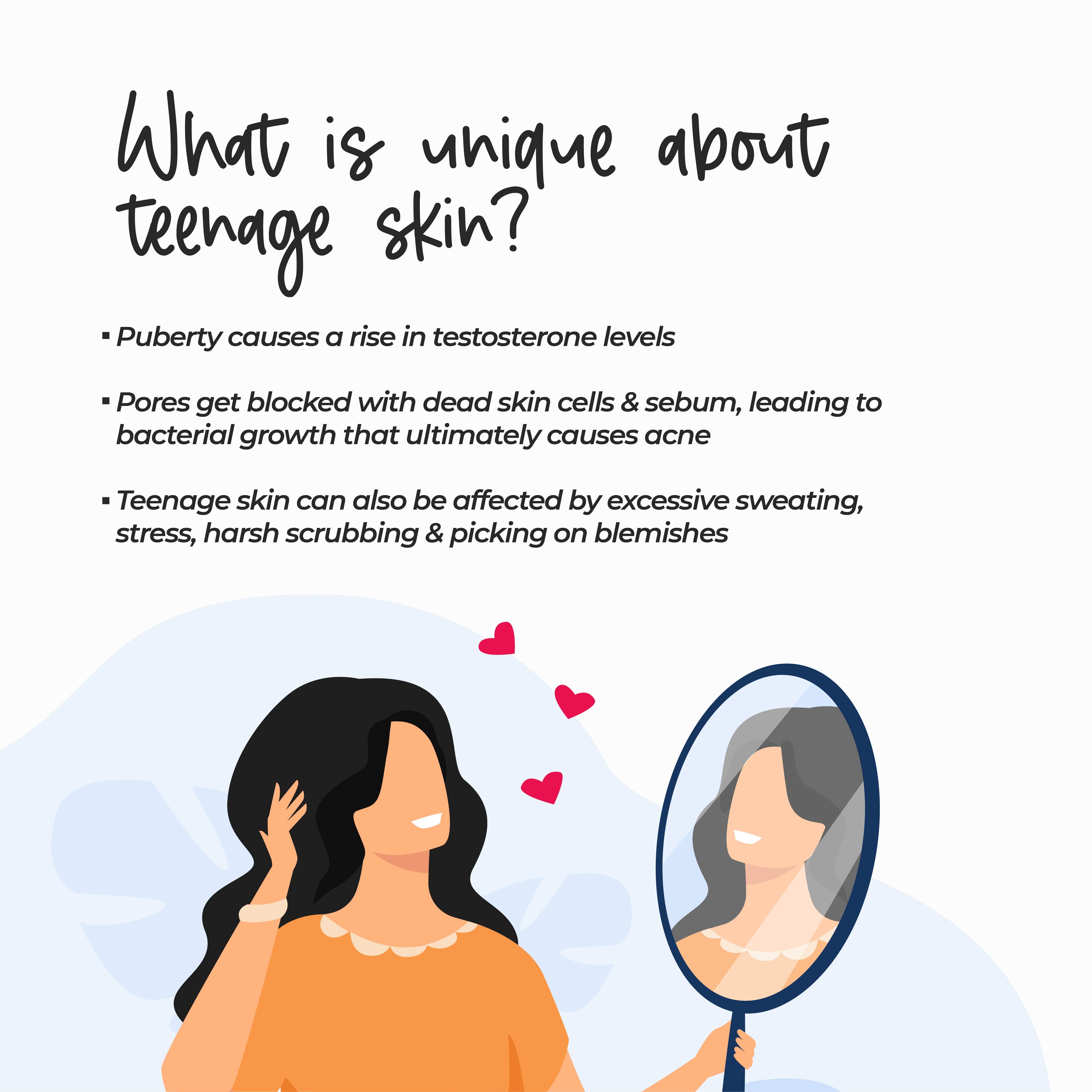 This is a image of what is unique about teen skin on www.sublimelife.in