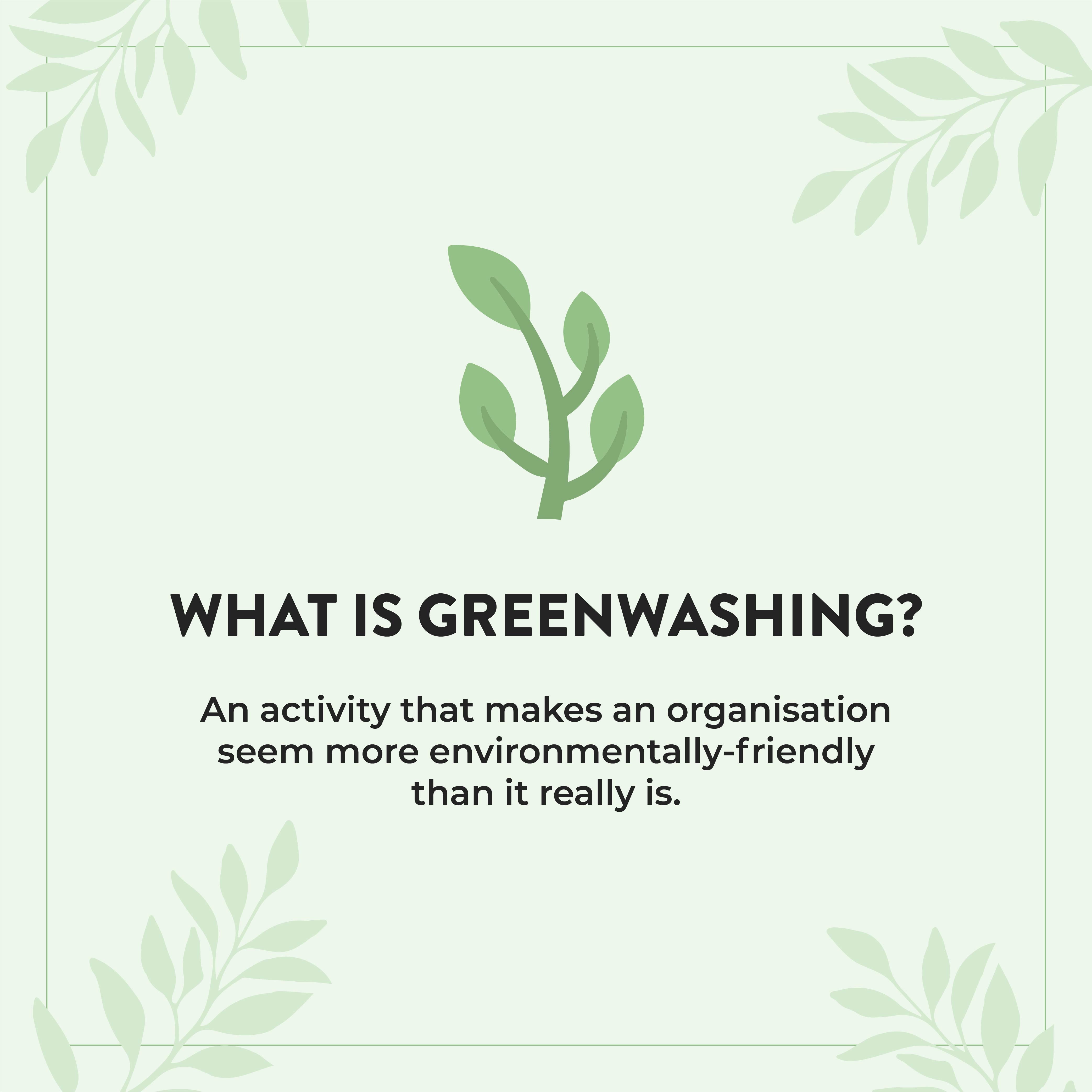 This is an image of what is greenwashing