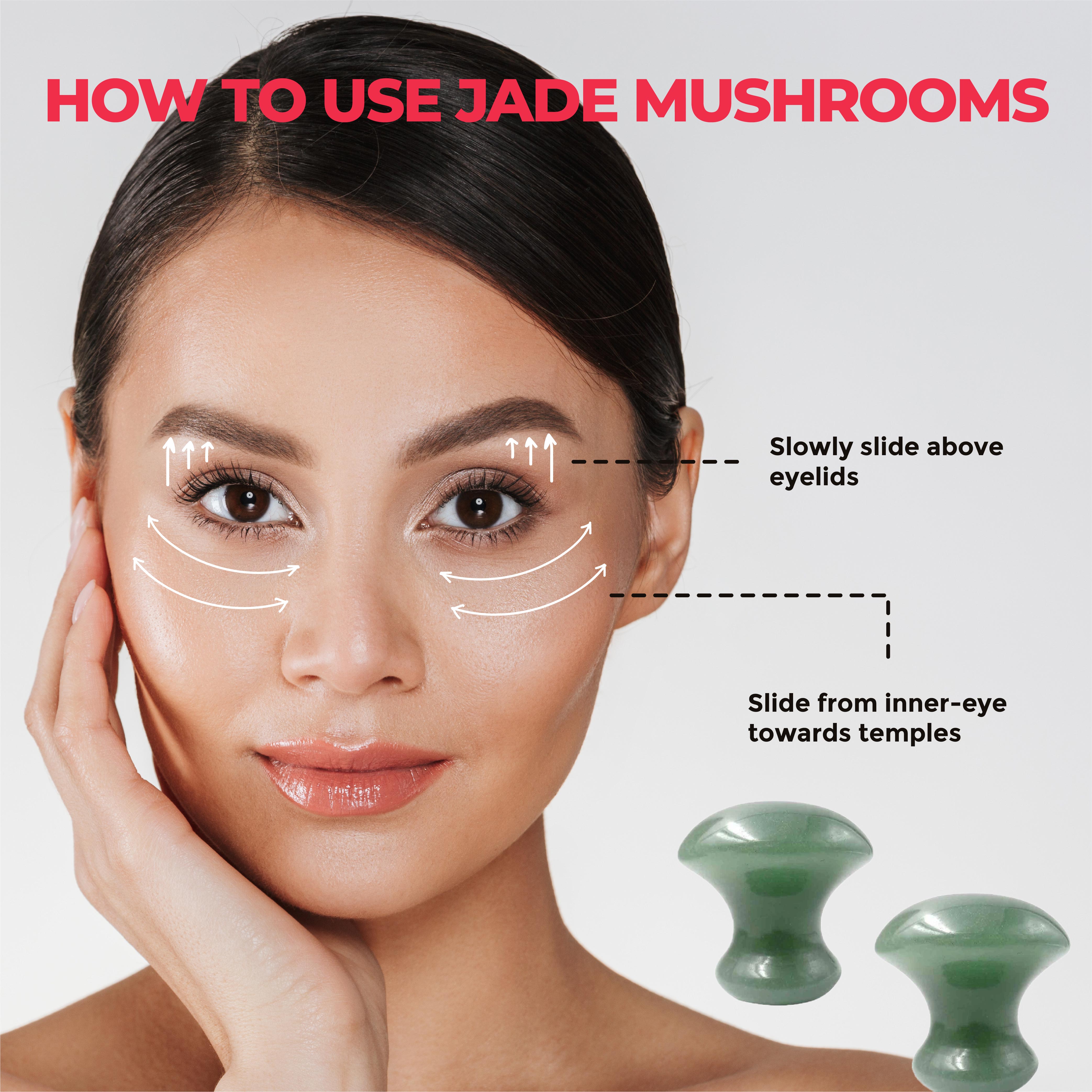 This is an image of how to use the House of Beauty Jade Mushrooms