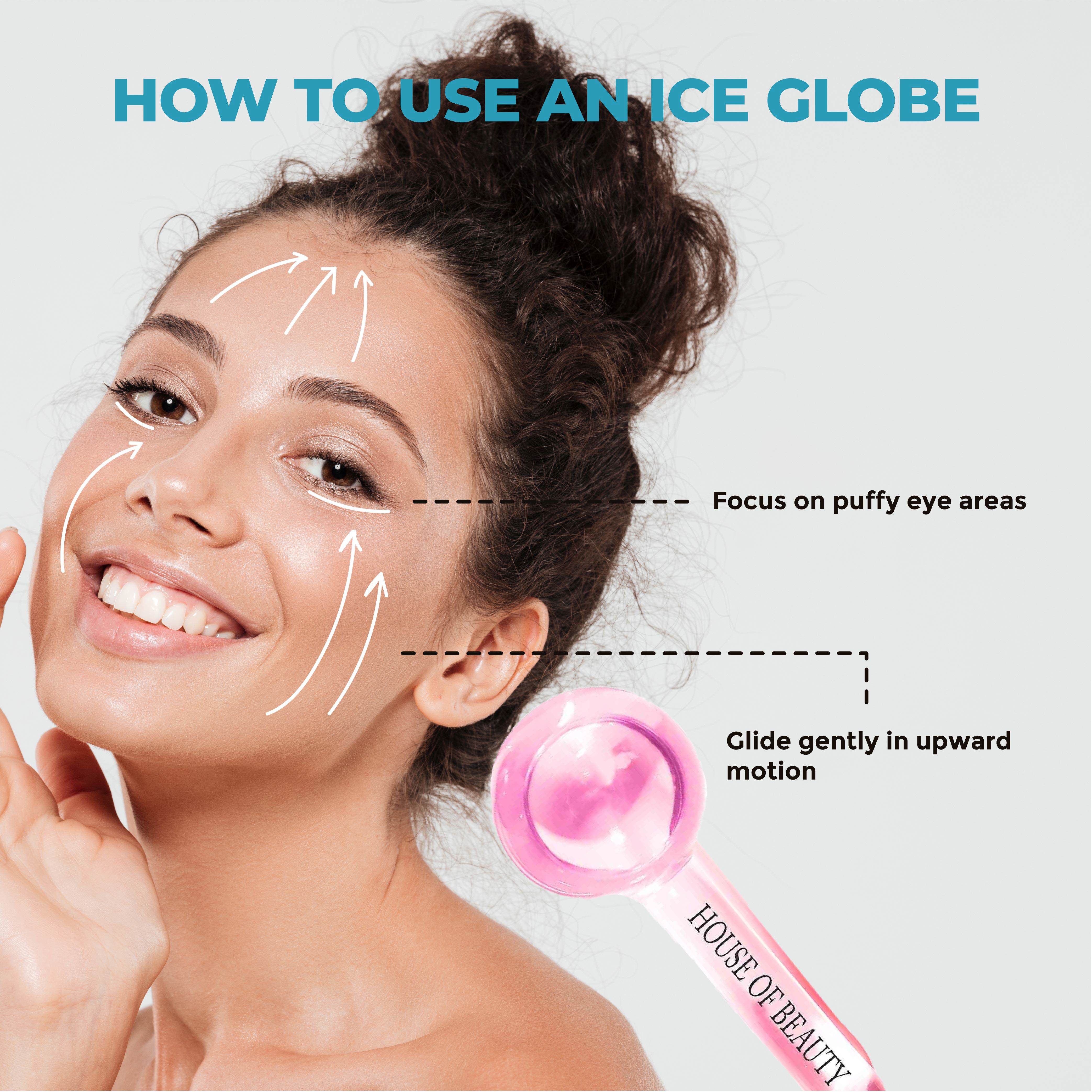 This is an image of how to use House of Beauty Ice Globes