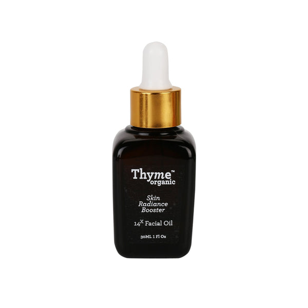 This is an image of Thyme Organic Skin Radiance Booster Facial Oil on www.sublimelife.in