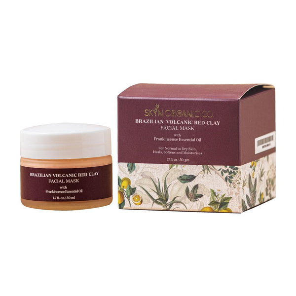 This is an image of Skyn Organic Company Brazilian Volcanic Red Clay Facial Mask on www.sublimelife.in 