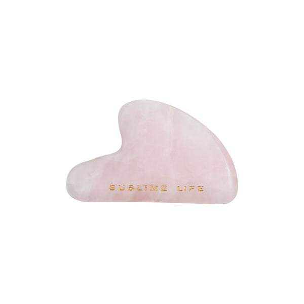 This is an image of Sublime Life’s Rose Quartz Gua Sha on www.sublimelife.in