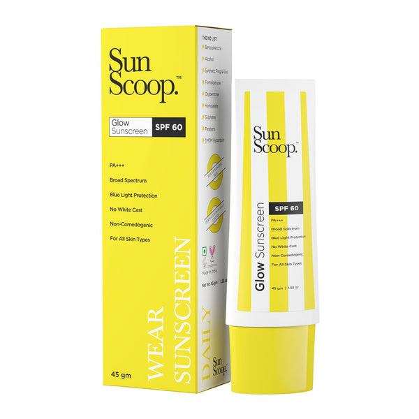 This is an image of Sunscoop Glow Sunscreen SPF 60 on www.sublimelife.in