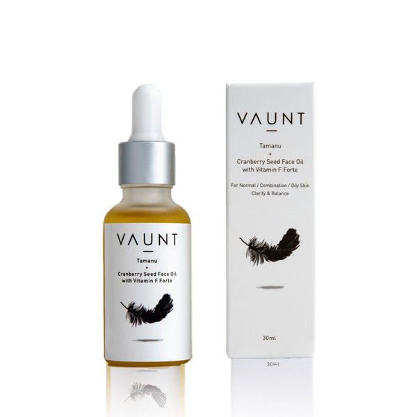 This is an image of Vaunt Tamanu + Cranberry Seed Oil on www.sublimelife.in
