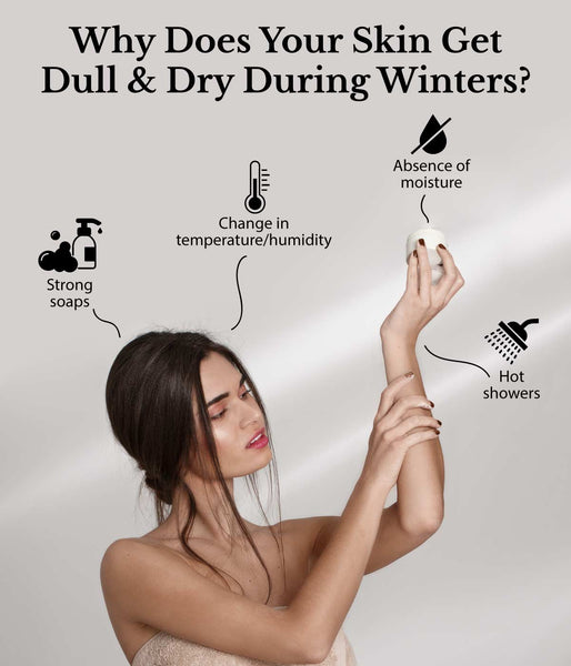 This is an image of Why does your skin get dull and dry skin during winters on www.sublimelife.in