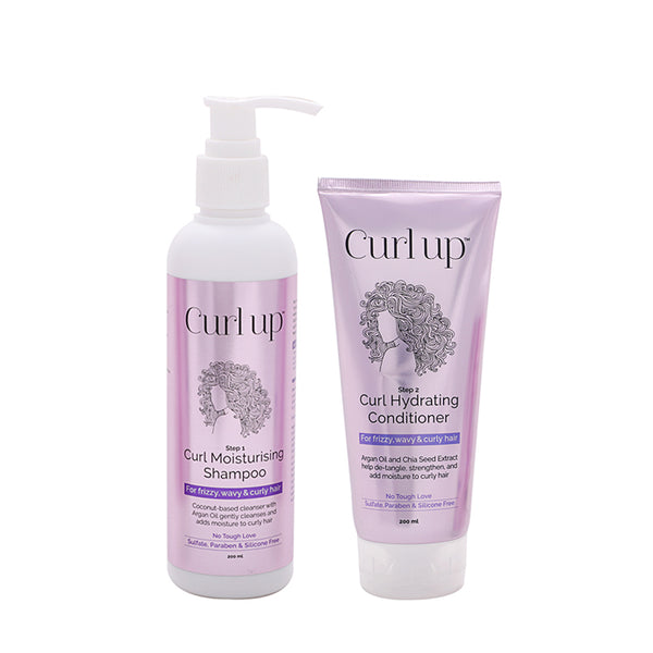 This is an image of Curl Up Shampoo + Conditioner Combo on www.sublimelife.in 