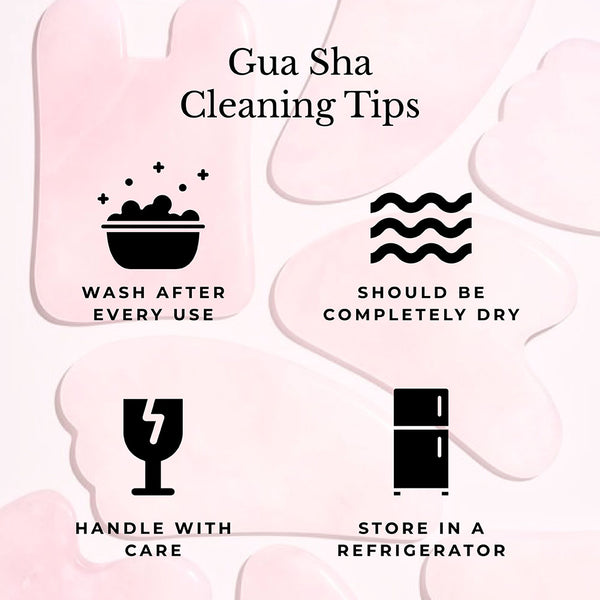 This is an image of a how to correctly clean your Gua Sha.