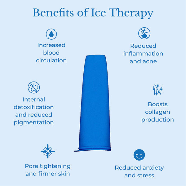 This image shows the benefits of using ice roller for the face from the brand Isa Beauty