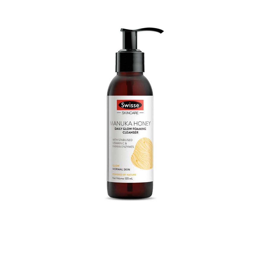 This is an image of the MANUKA HONEY DAILY GLOW FOAMING CLEANSER WITH VITAMIN C AND PAPAYA ENZYMES on sublimelife.in