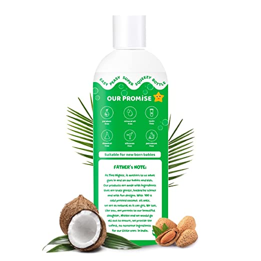 Tiny Mighty Baby Massage Oil, 100% Cold Pressed Coconut & Almond Oil