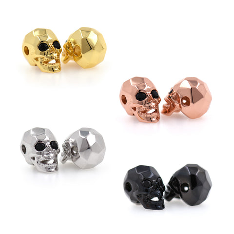 Bull Skull Pendant Charms for DIY Jewelry Supplies |BestBeaded Silver / 6 Pcs