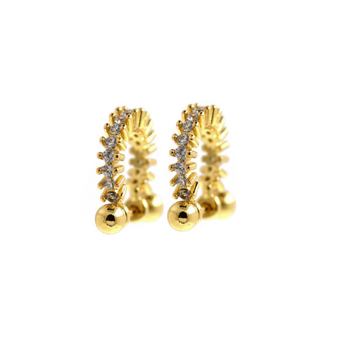 Micropavé Studs Simple Earrings-Simple Zircon Earrings-DIY Kewelry Making   19x16mm