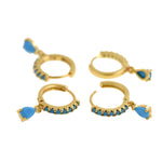 Personalized Jewelry-Round Enamel Stud Earrings-DIY Jewelry Making  24x14.5mm