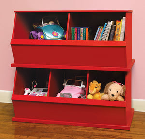 red toy storage