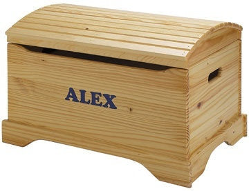 plain wooden toy box