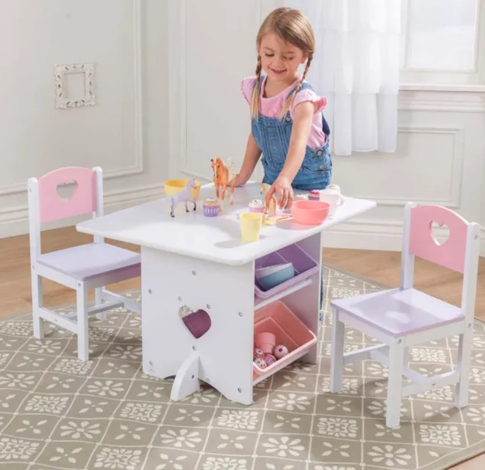 kidkraft table and chairs pink