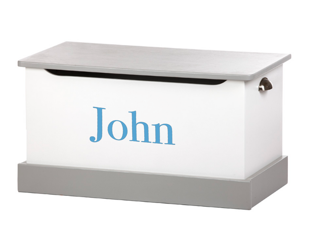 grey personalised toy box