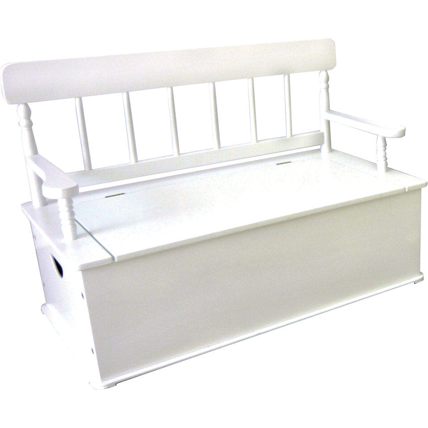 white toy box with seat