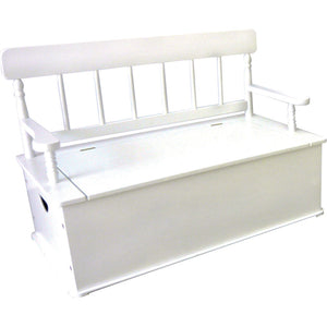 toy box bench white