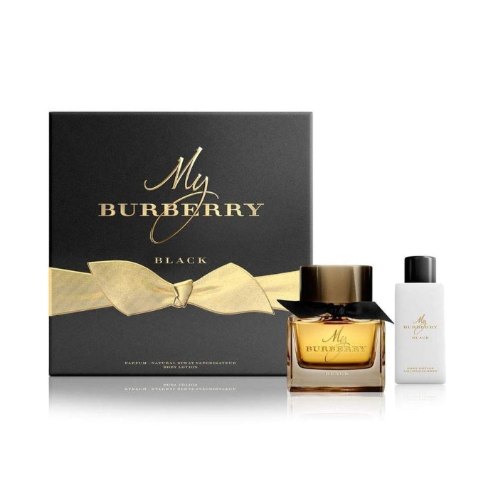 Burberry My Burberry Black Set For Women Parfum 50ml + Body Lotion 75m |  