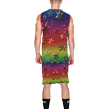 Rainbow Stars All Over Print Basketball Uniform