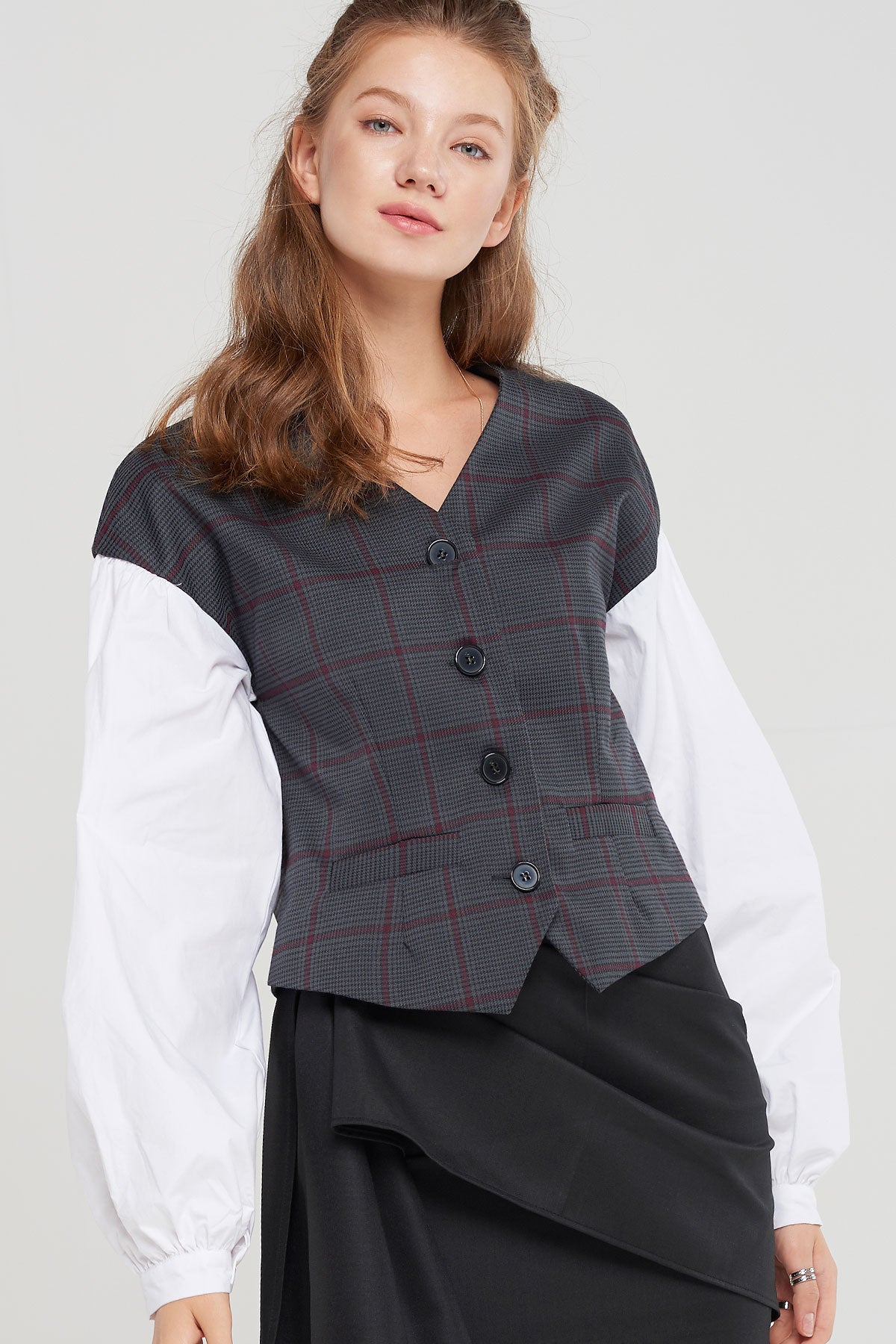 Corinne Plaid Contrast Jacket | Women's Jackets & Coats | storets