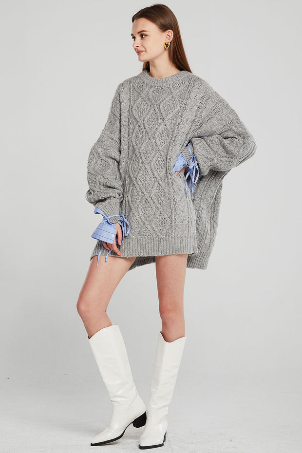 Sadie Shirt Combo Knit Pullover Junior's Sadie Pullover Venzero