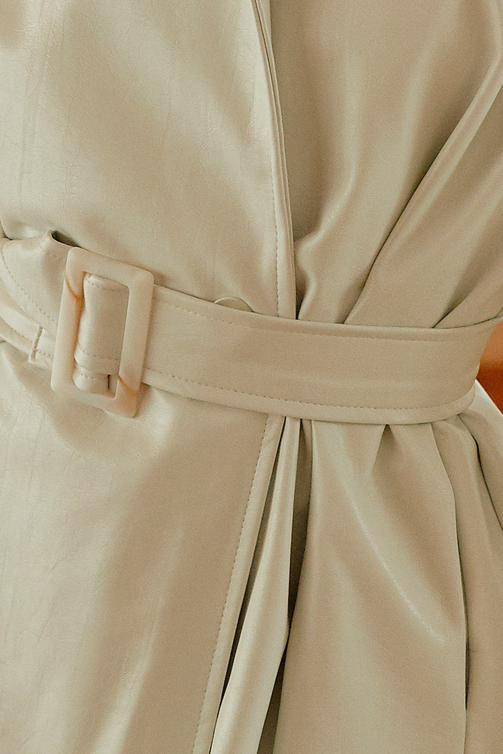Layla Pintuck Pleather Jacket w/Belt | Women's Jackets & Coats | storets